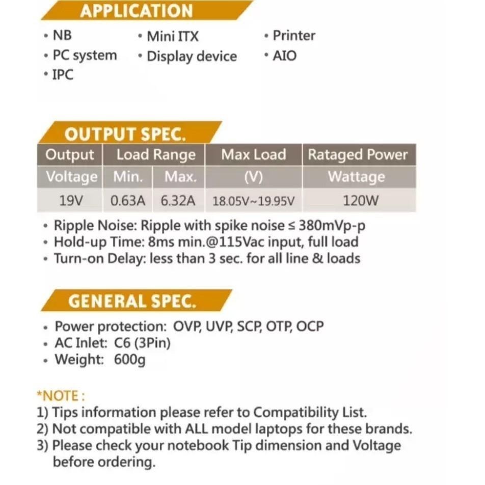 康舒通用型筆電專用充電器 一年保 各廠牌可用 120W-細節圖6