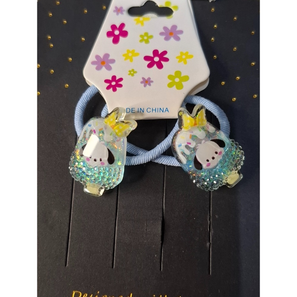 (童)冰棒砂糖卡通髮圈 2入裝 寶寶髮圈 兒童髮圈 可愛髮圈-規格圖1