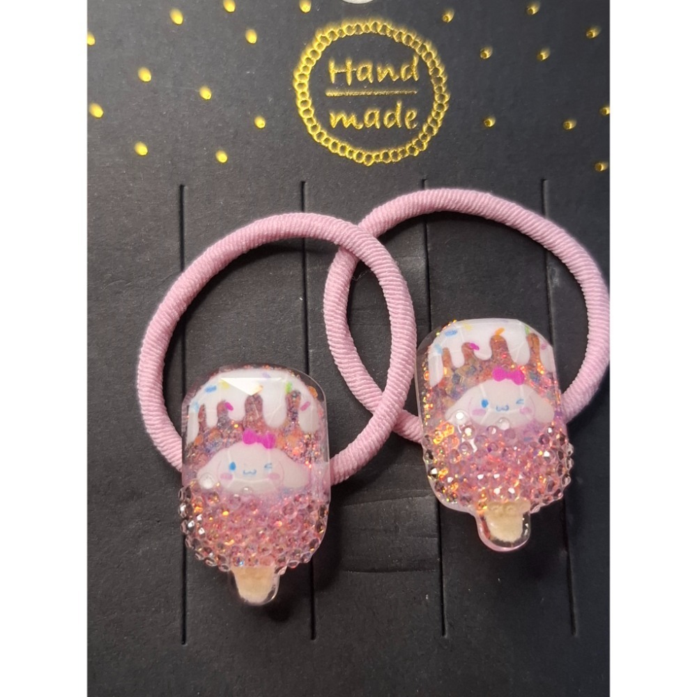 (童)冰棒砂糖卡通髮圈 2入裝 寶寶髮圈 兒童髮圈 可愛髮圈-規格圖1