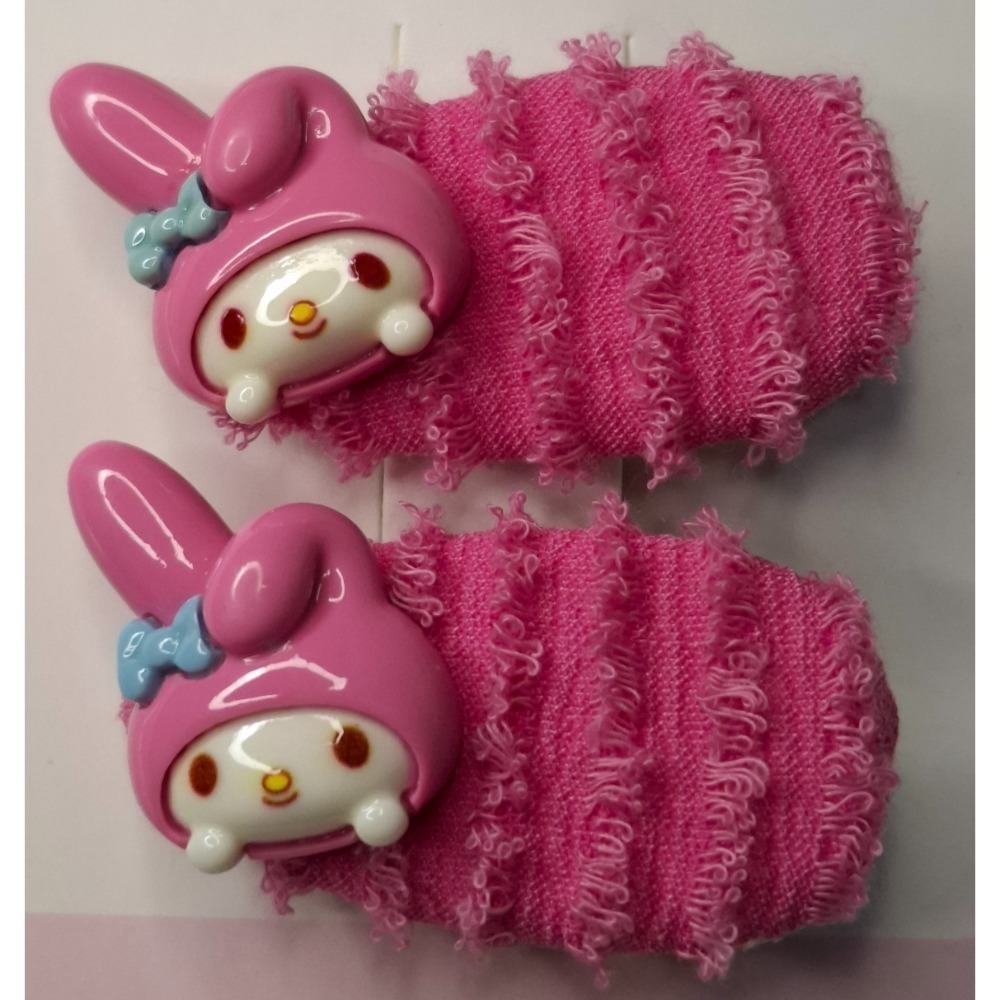 【三麗鷗】HelloKitty 美樂蒂 氣質髮夾 2入裝 兒童髮夾 卡通髮夾 瀏海夾 碎髮夾 側邊夾#019-規格圖2
