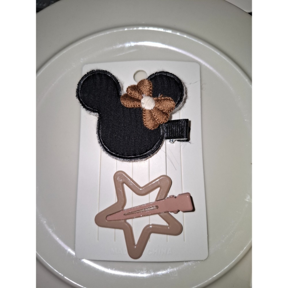 130 可愛髮夾 兒童髮夾 米妮髮夾 星星髮夾-規格圖1