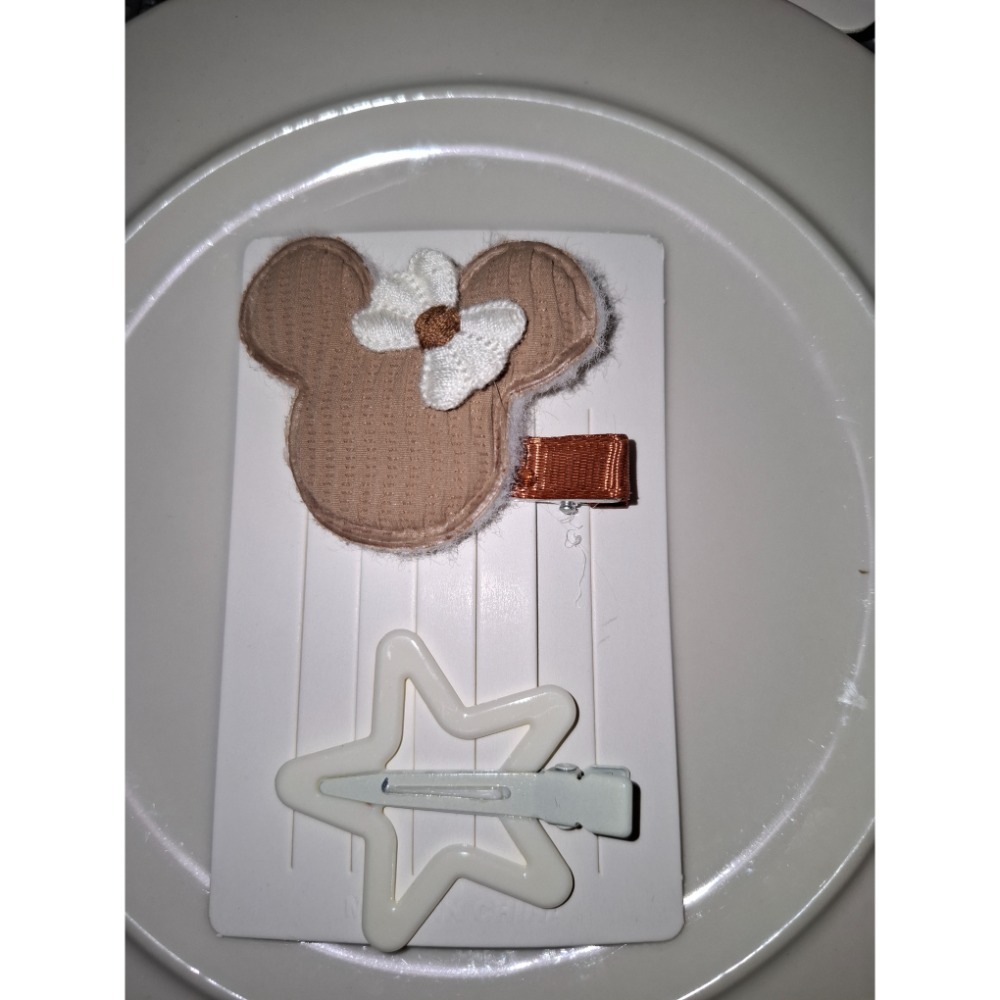 130 可愛髮夾 兒童髮夾 米妮髮夾 星星髮夾-規格圖1