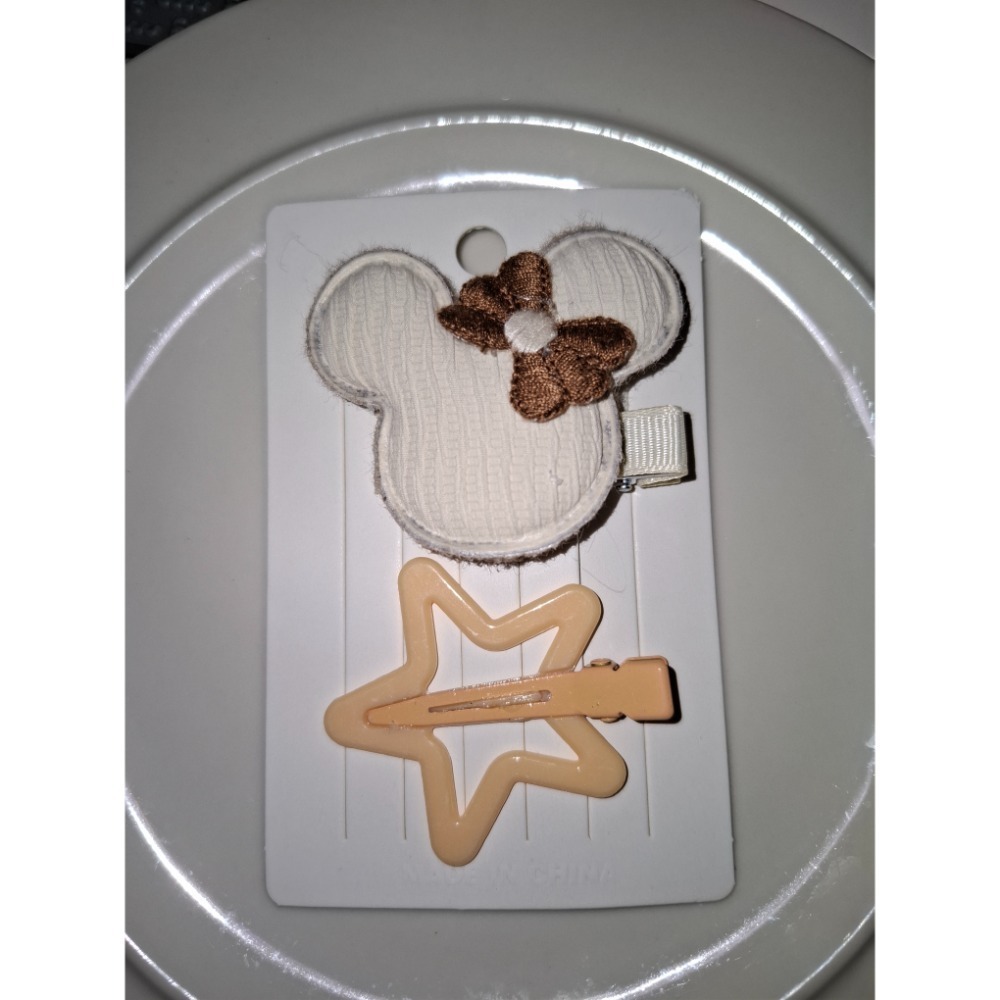 130 可愛髮夾 兒童髮夾 米妮髮夾 星星髮夾-規格圖1