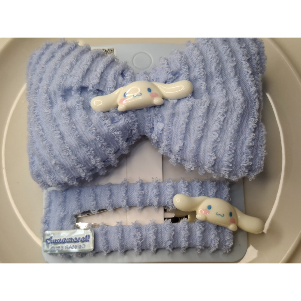 限定販售 正版 三麗鷗 氣質大蝴蝶髮夾套裝組 凱蒂KT美樂蒂庫洛米大耳狗 半頭綁用 裝飾-規格圖7