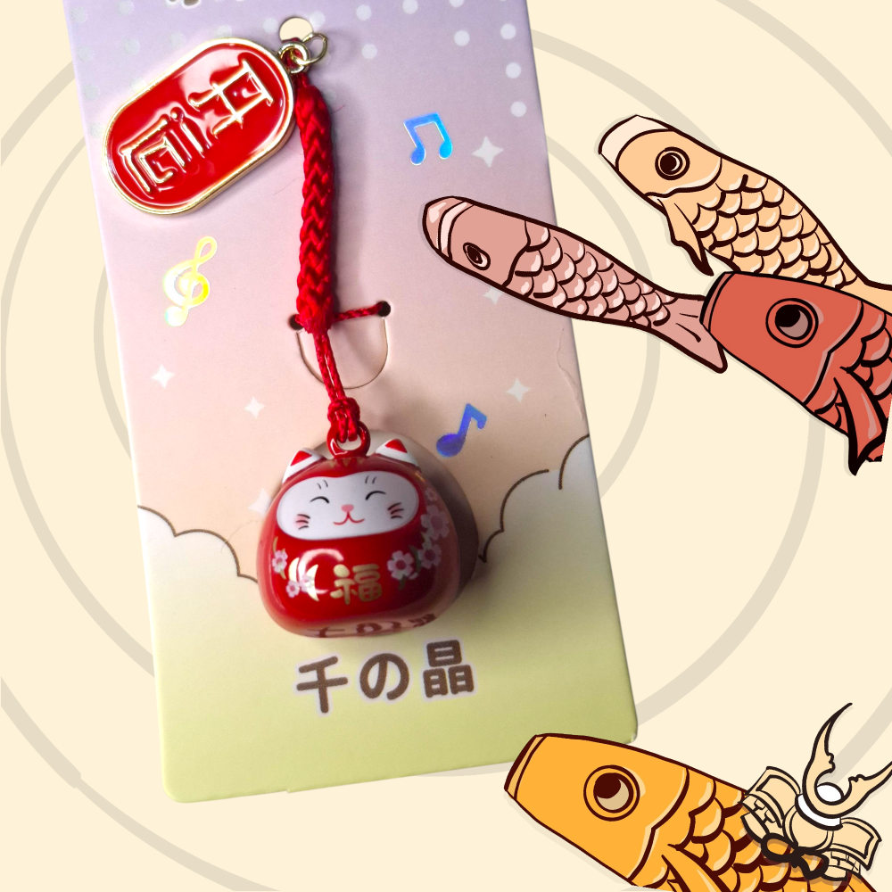 招財貓 水音鈴 御守暴富開運 水琴鈴 達摩 隨身攜帶｜掛在手機｜錢包｜包包 【E26】-規格圖3