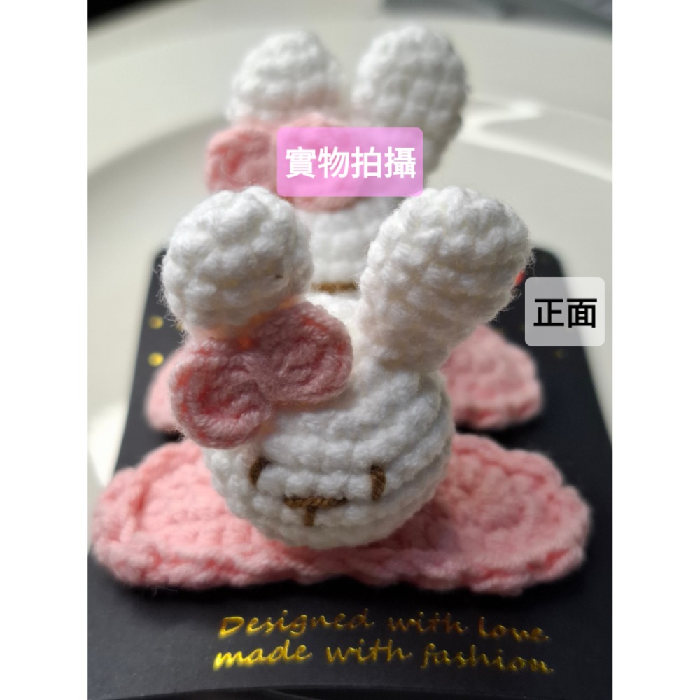 102 韓版 手工兔兔針織夾 髮夾 BB夾 碎髮夾-細節圖5
