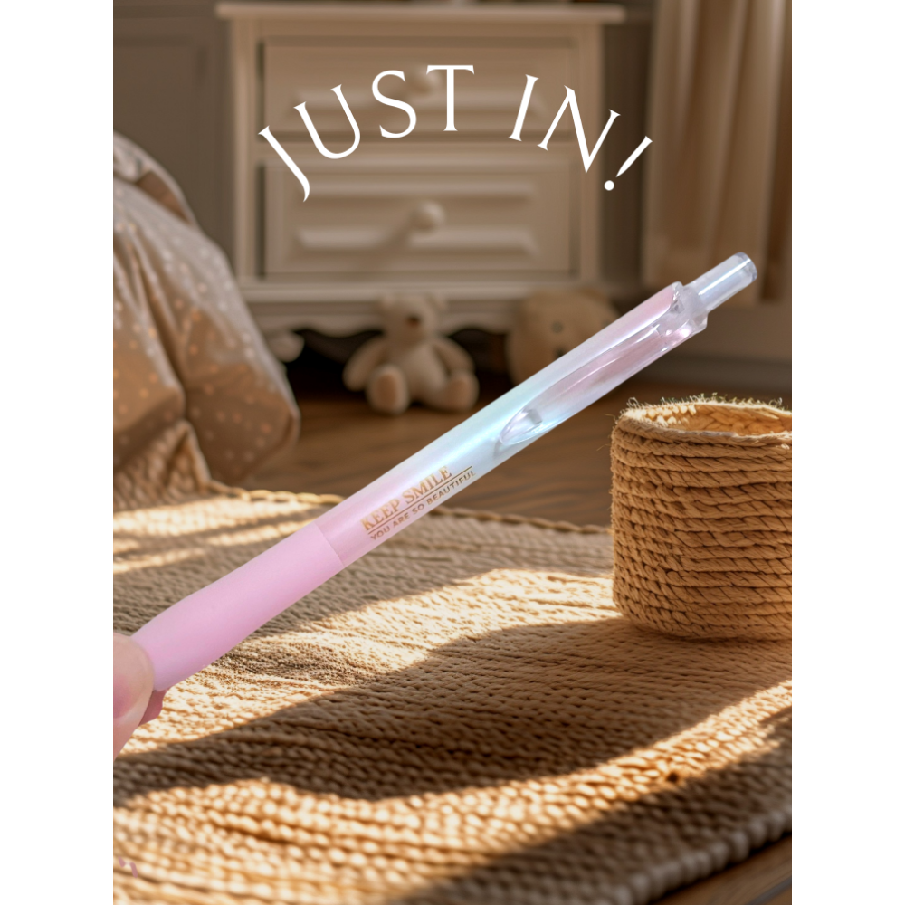 少女心 極光系列 珠光色 靜音筆 中性筆 原子筆 按動筆 按壓中性筆 享受時光 文具038-細節圖4