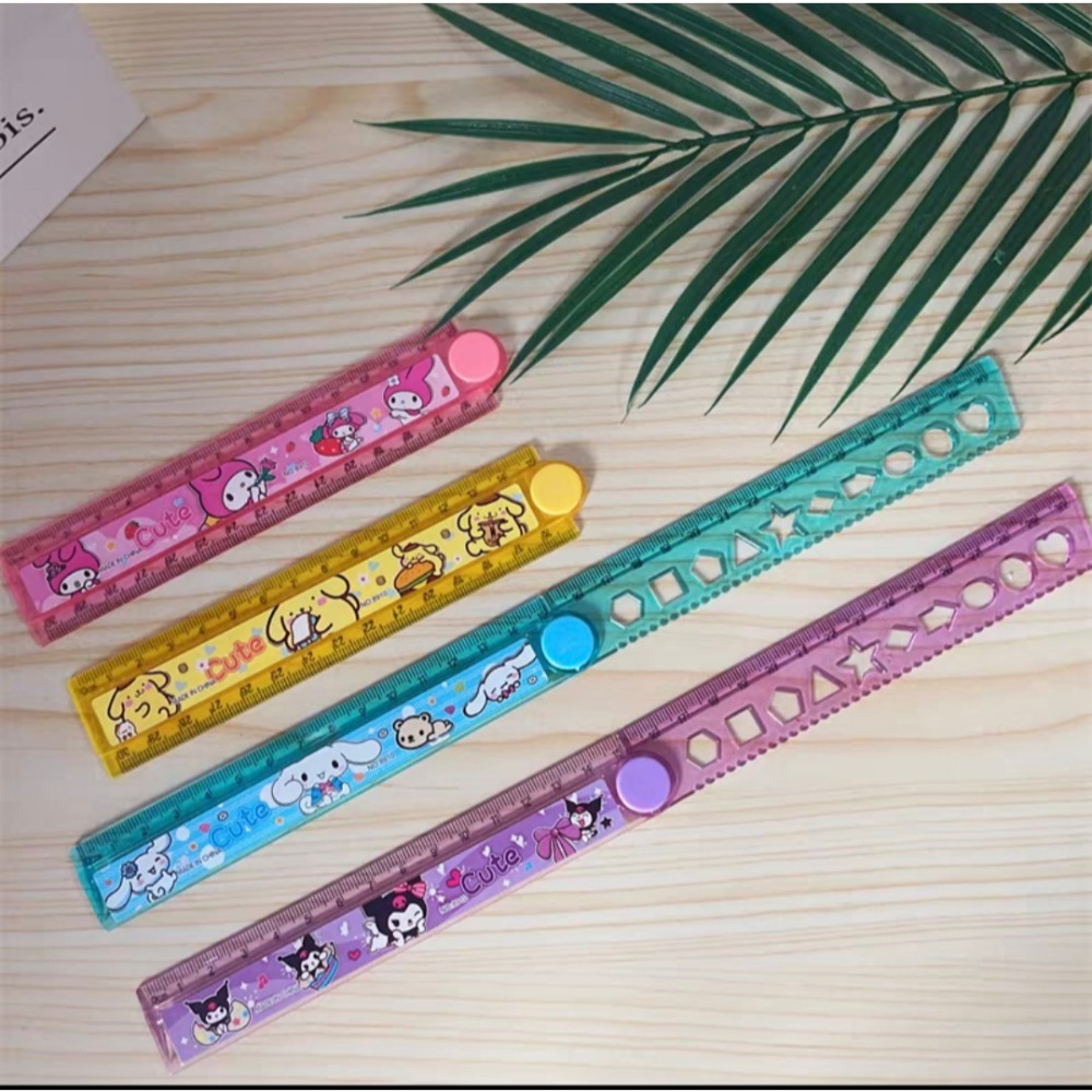 三麗鷗 摺疊尺 30公分 庫洛米｜大耳狗｜美樂蒂｜布丁狗 長尺 旋轉尺 文具-細節圖2