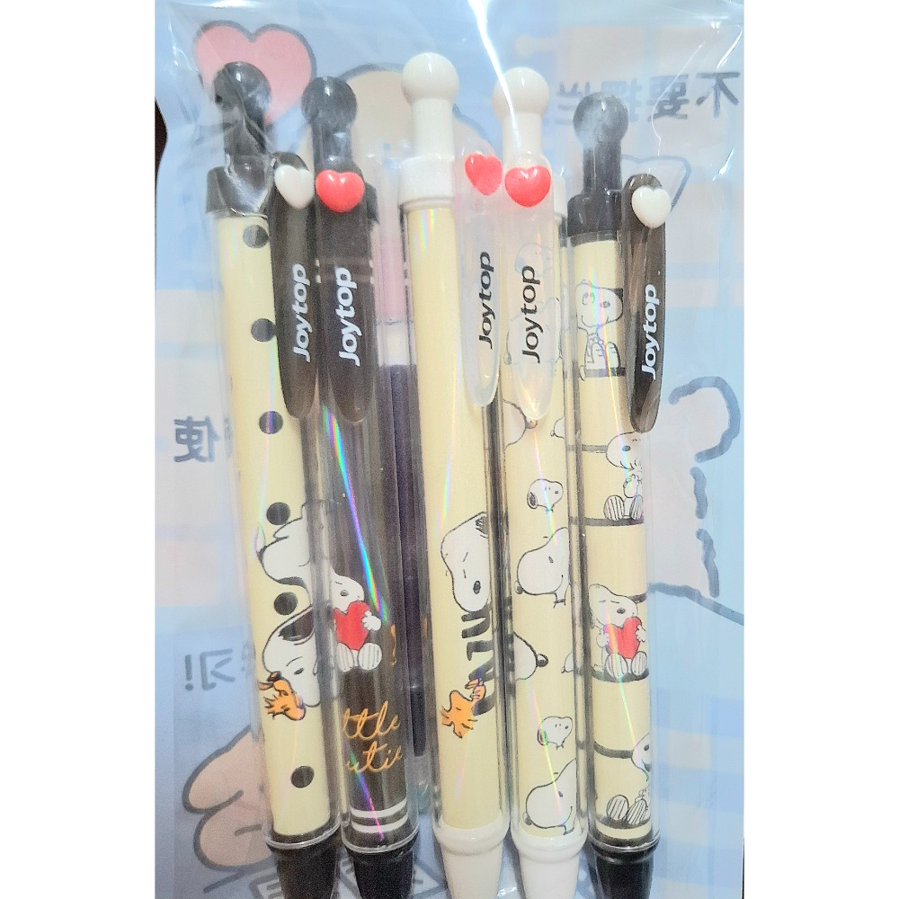 【悅木Joytop】史努比 PEANUTS 按動式中性筆 黑筆 貼片筆 亞克力 文具-細節圖5