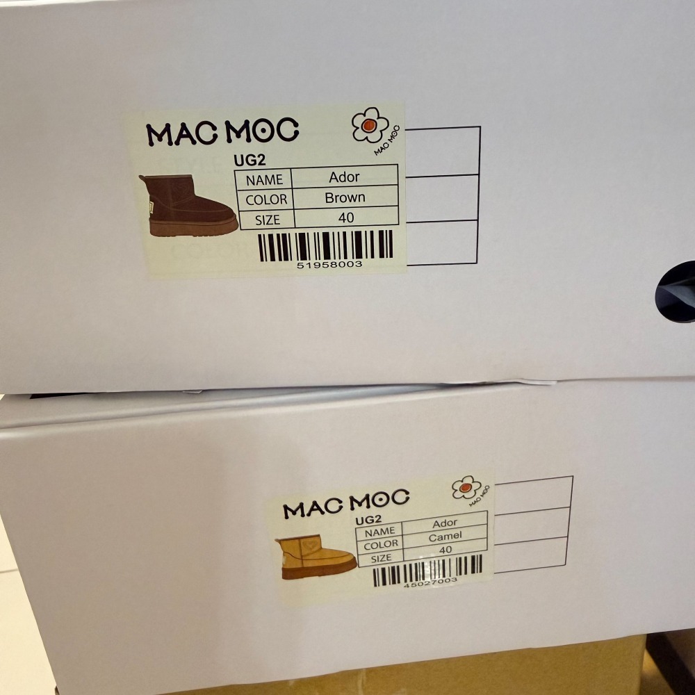 現貨 韓國 MAC MOC 手工製雪靴 40 245-250號 駝色/咖啡-細節圖2