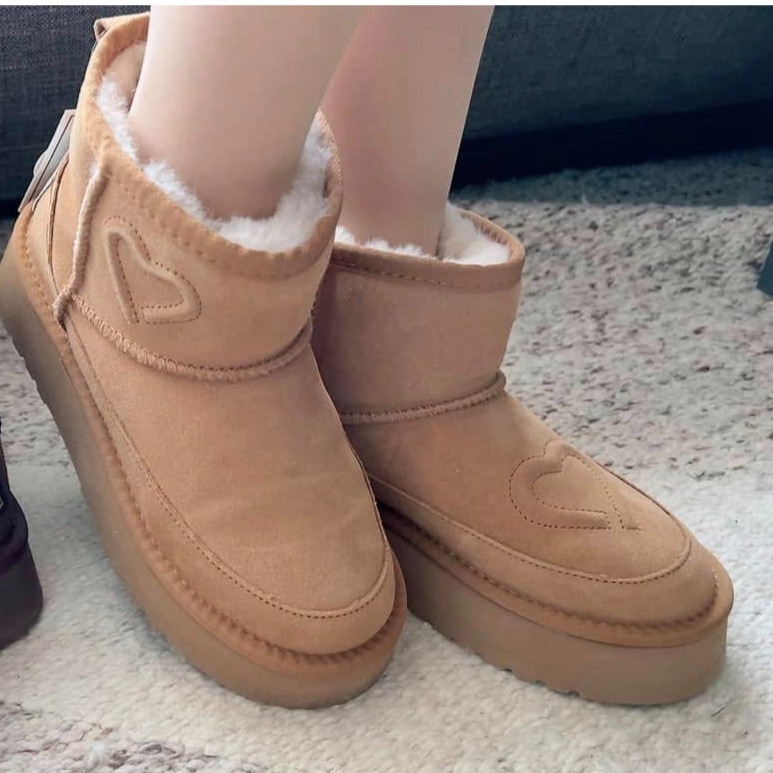 現貨 韓國 MAC MOC 手工製雪靴 40 245-250號 駝色/咖啡-規格圖4