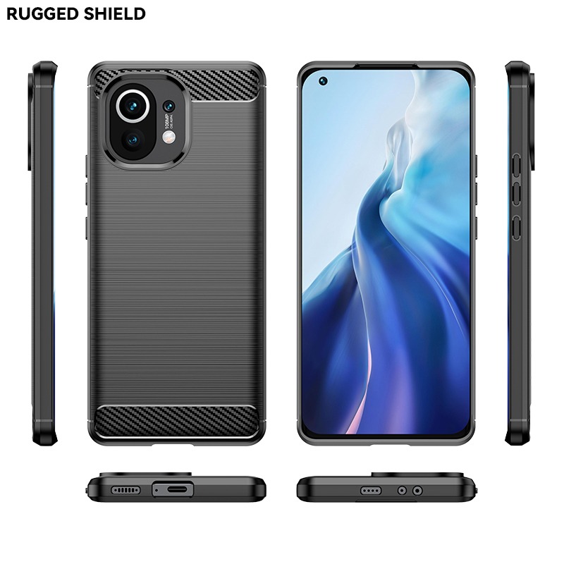 小米 Xiaomi 11 Lite 碳纖維 小米11 Lite 5G 防摔手機殼M2101K9AG保護殼 手機殼-細節圖3