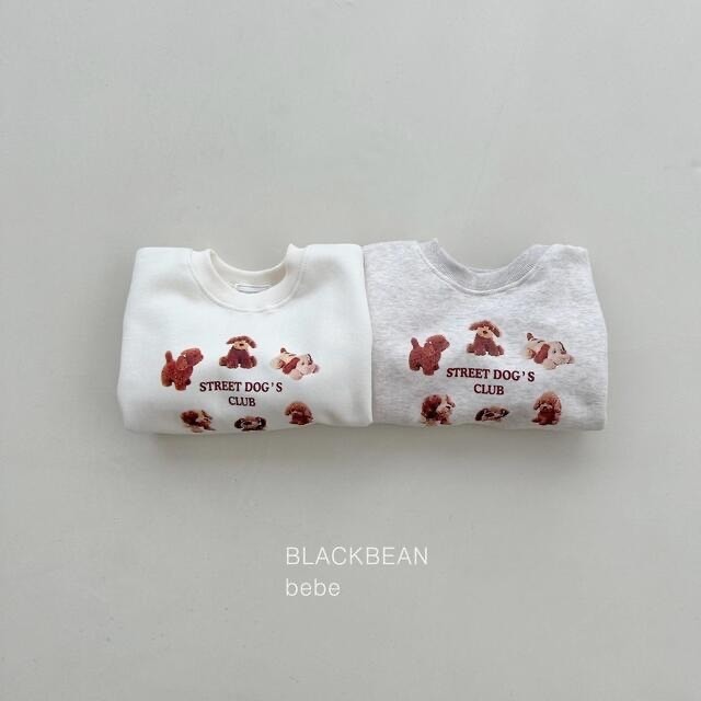 #blackbean 正韓秋裝 小狗狗印花上衣-細節圖2