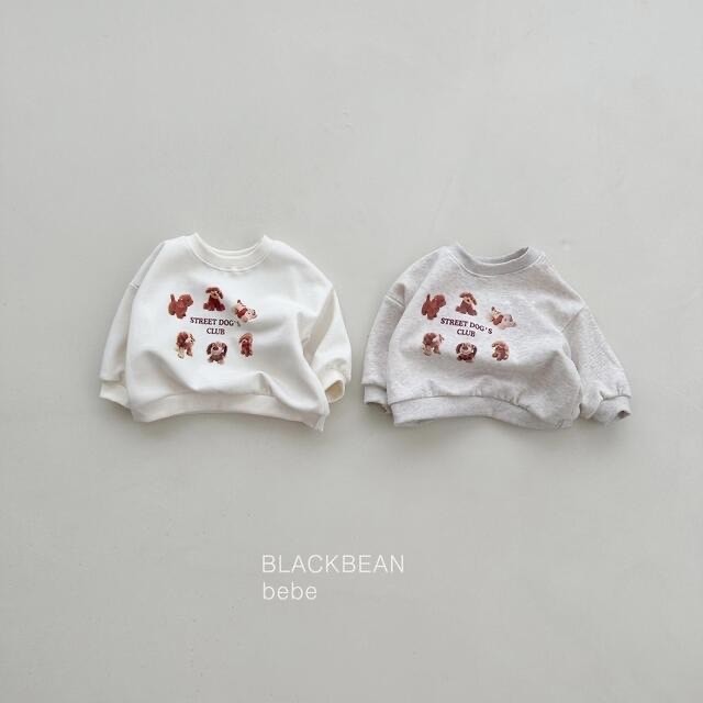 #blackbean 正韓秋裝 小狗狗印花上衣-細節圖3