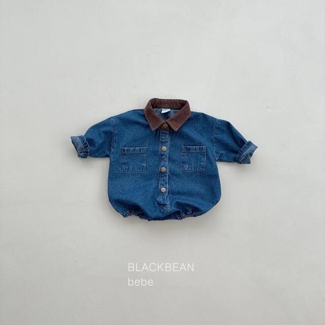 #blackbean 正韓秋裝 牛仔爬服-細節圖2