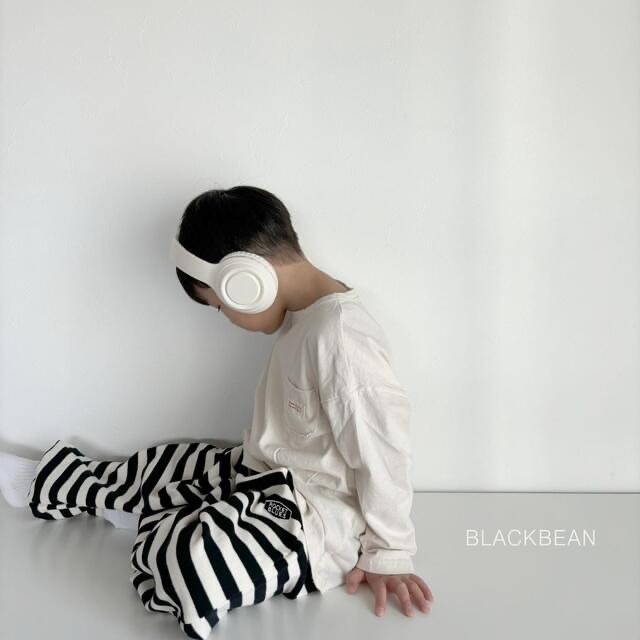 #blackbean 正韓秋裝 條紋休閒運動褲-細節圖3