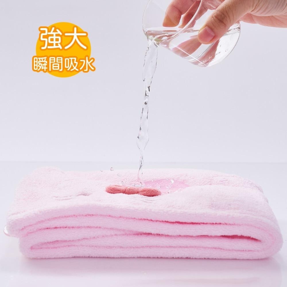 Sanrio 三麗鷗 凱蒂貓乾髮帽 Kitty造型乾髮帽 吸水速乾 擦髮毛巾【旺達棉品】【KT-DT001】-細節圖8