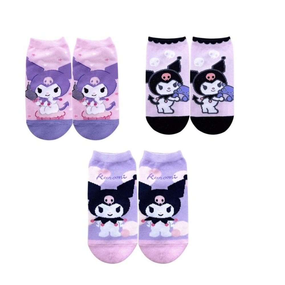 Sanrio 三麗鷗 庫洛米童襪 兒童短襪 直版襪 酷洛米 台灣製童襪 女童襪 KU-A504 【旺達棉品】-細節圖2