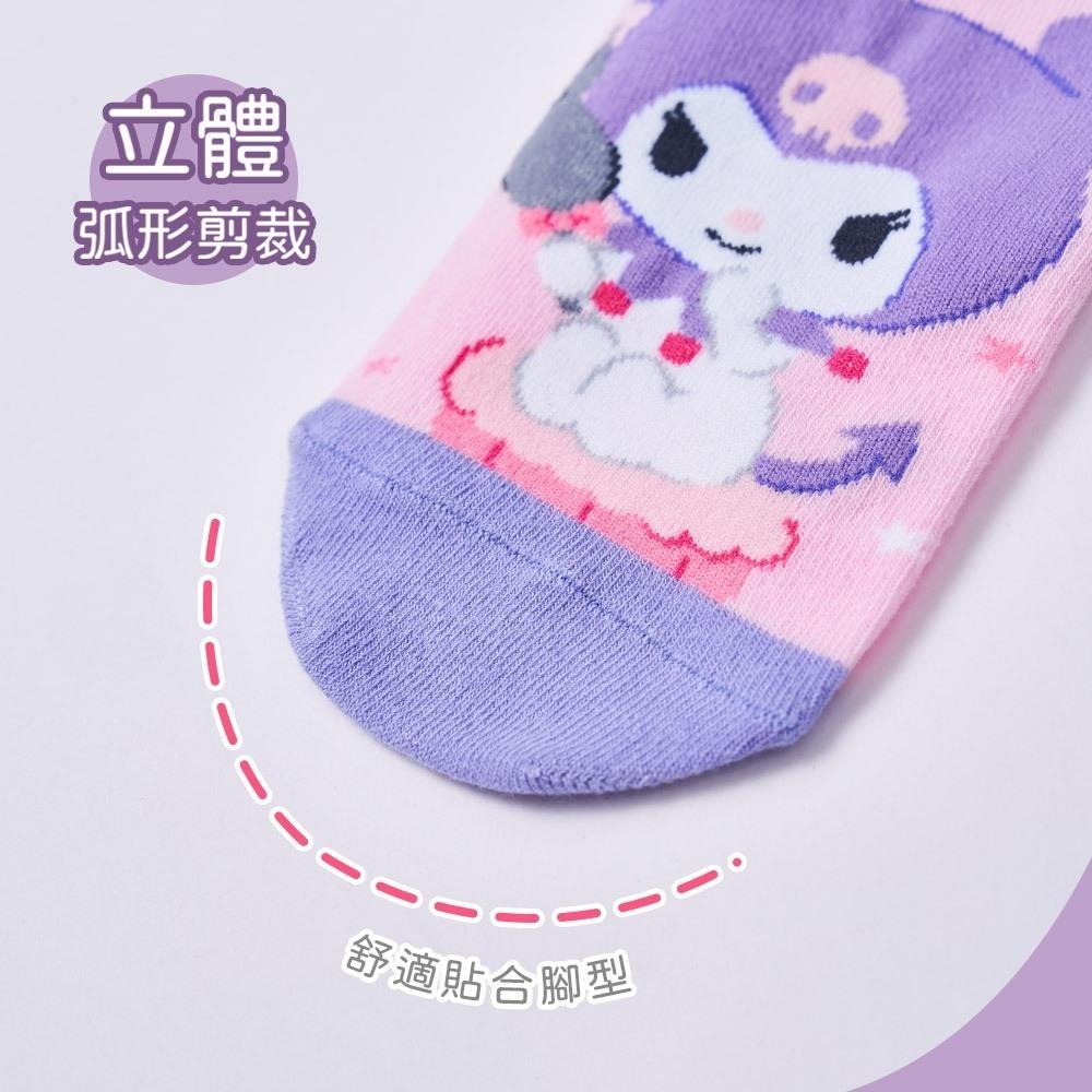 Sanrio 三麗鷗 庫洛米童襪 兒童短襪 直版襪 酷洛米 台灣製童襪 女童襪 KU-A504 【旺達棉品】-細節圖6