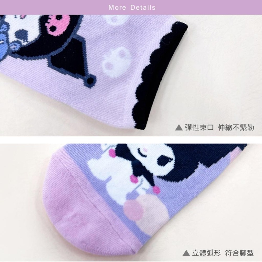 Sanrio 三麗鷗 庫洛米童襪 兒童短襪 直版襪 酷洛米 台灣製童襪 女童襪 KU-A504 【旺達棉品】-細節圖7