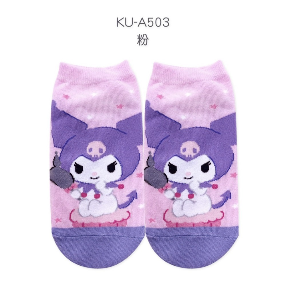 Sanrio 三麗鷗 庫洛米童襪 兒童短襪 直版襪 酷洛米 台灣製童襪 女童襪 KU-A504 【旺達棉品】-規格圖8