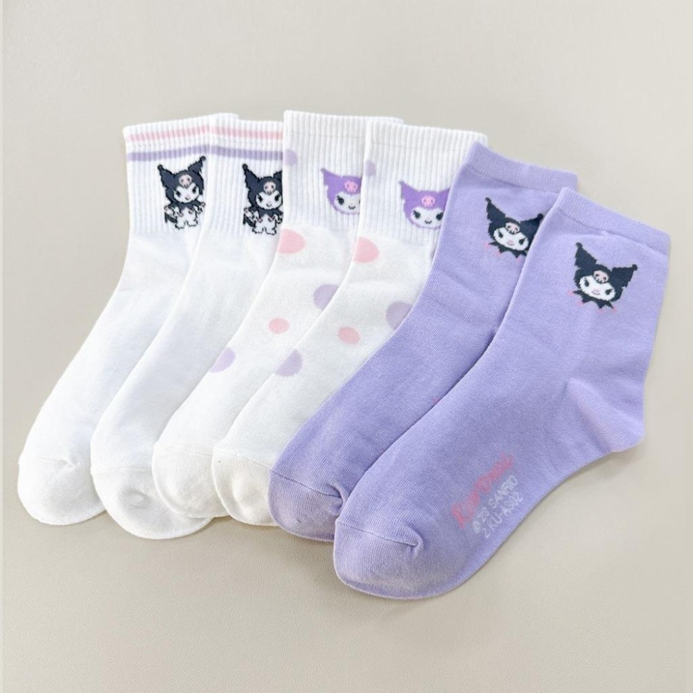 Sanrio 三麗鷗 酷洛米長襪 親子襪 酷洛米 台灣製長襪 童襪 KU-A301 【旺達棉品】-細節圖5