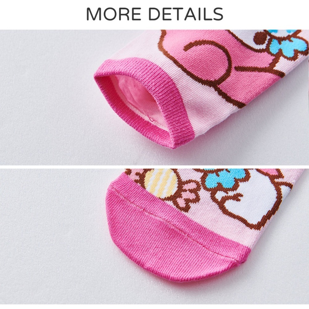 Sanrio 三麗鷗 KITTY 美樂蒂直版襪 兒童短襪 台灣製童襪 MM-A538 KT-A647 【旺達棉品】-細節圖7