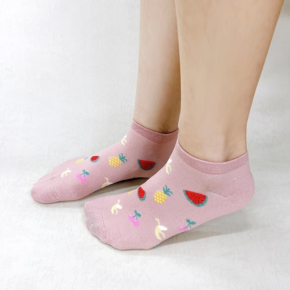 沁涼透氣 涼感船襪 船型襪 數字襪 點點襪 條紋襪 水果襪 小花 女襪 涼感襪 踝襪 GK-E2106【旺達棉品】-細節圖5