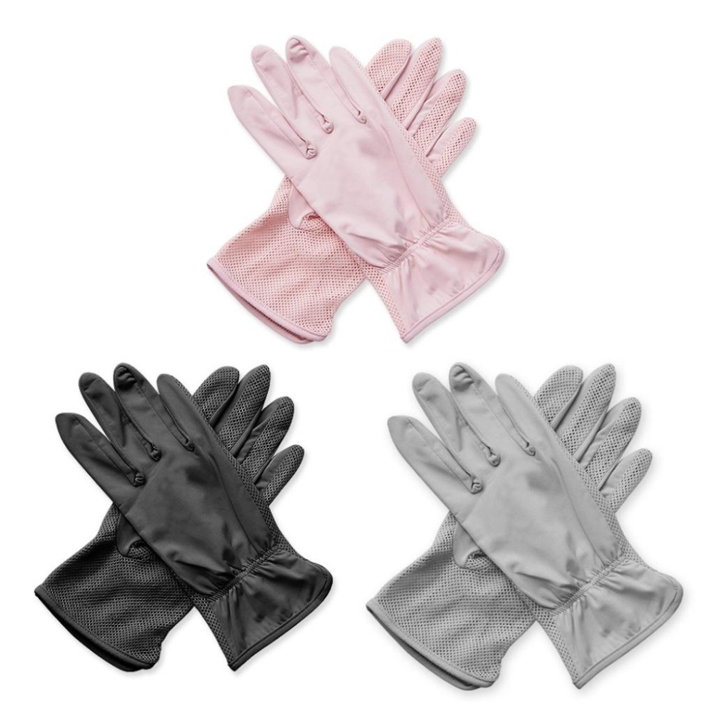 冰絲涼感掀蓋手套 夏季防曬手套 防紫外線 拇指先蓋 透氣網眼手套 機車手套 OD-HW105【ONEDER 旺達棉品】-細節圖2