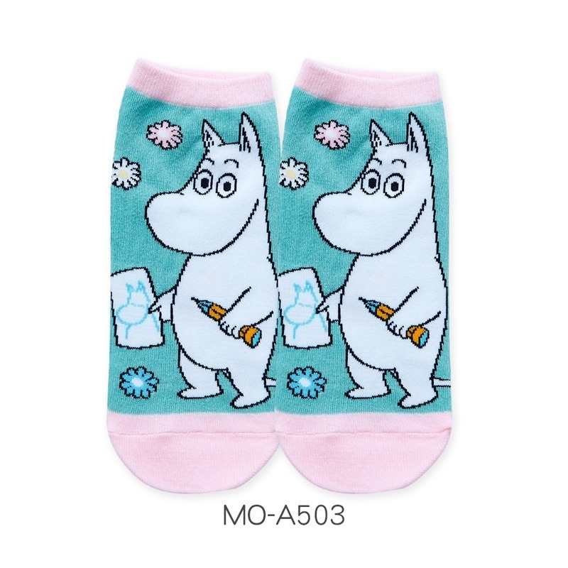 MOOMIN嚕嚕米系列直版襪 姆明女襪短襪 台灣製棉襪 MO-A501~506【旺達棉品】-規格圖6