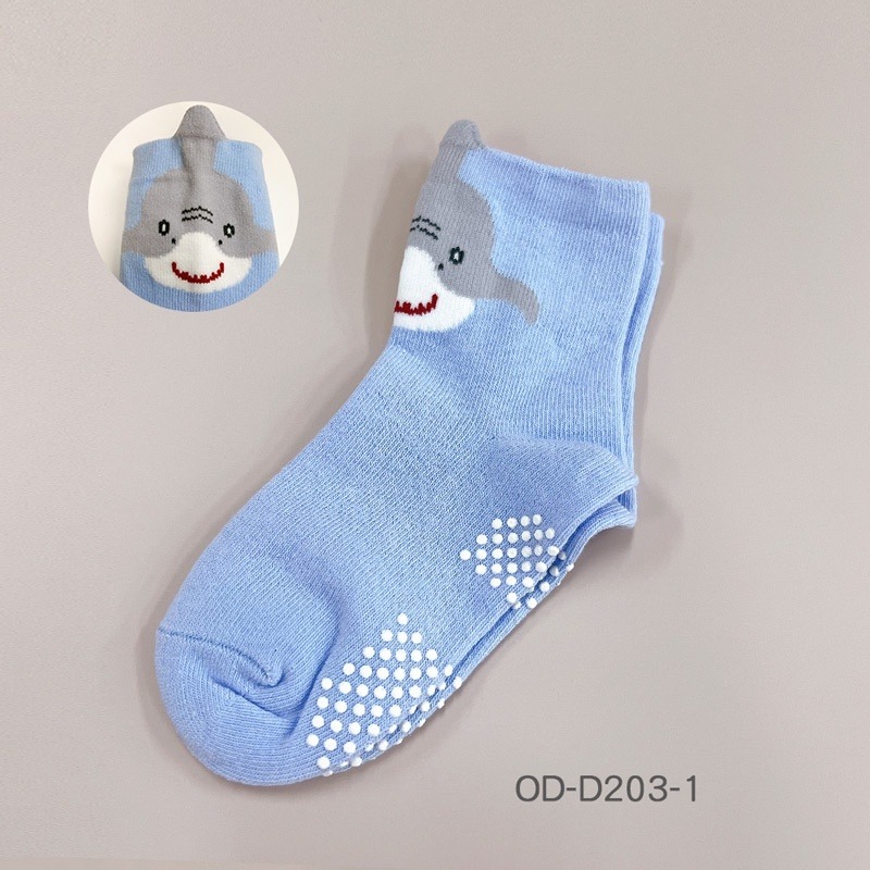 兒童造型短襪 動物止滑短襪 鯊魚止滑童襪 獅子柔棉童襪 台灣製童襪 OD-D201~204【旺達棉品】-規格圖9