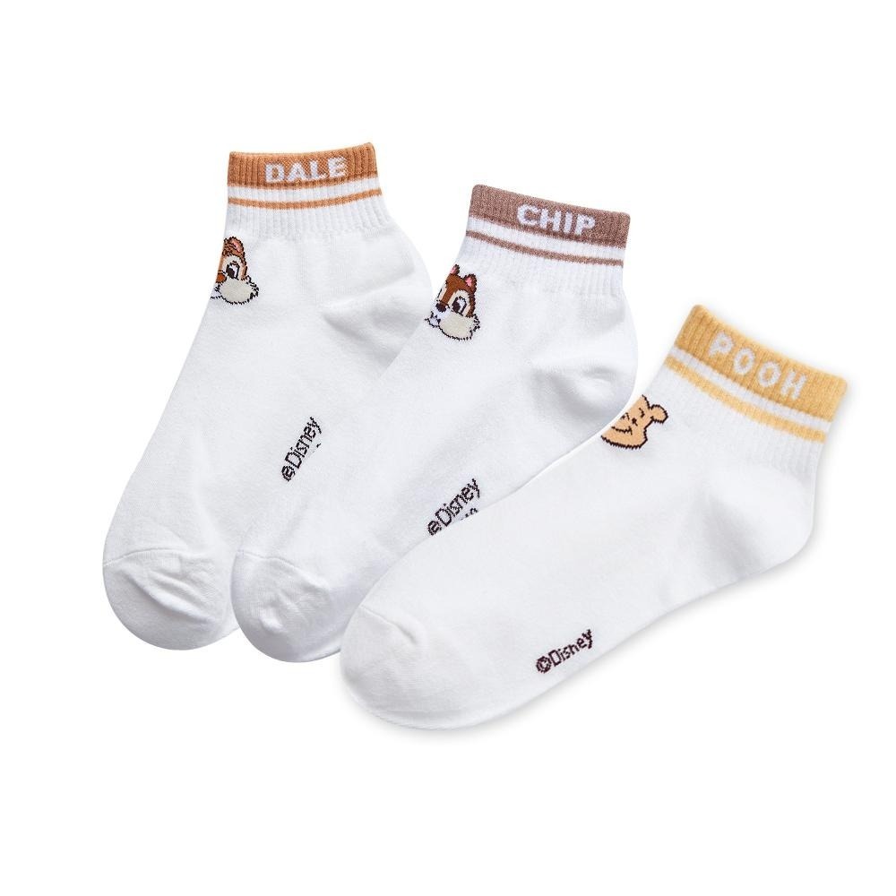 迪士尼 Disney系列船襪 奇奇蒂蒂 小熊維尼 踝襪 短襪 台灣製船襪 CD-A318 WP-A319【旺達棉品】-細節圖2