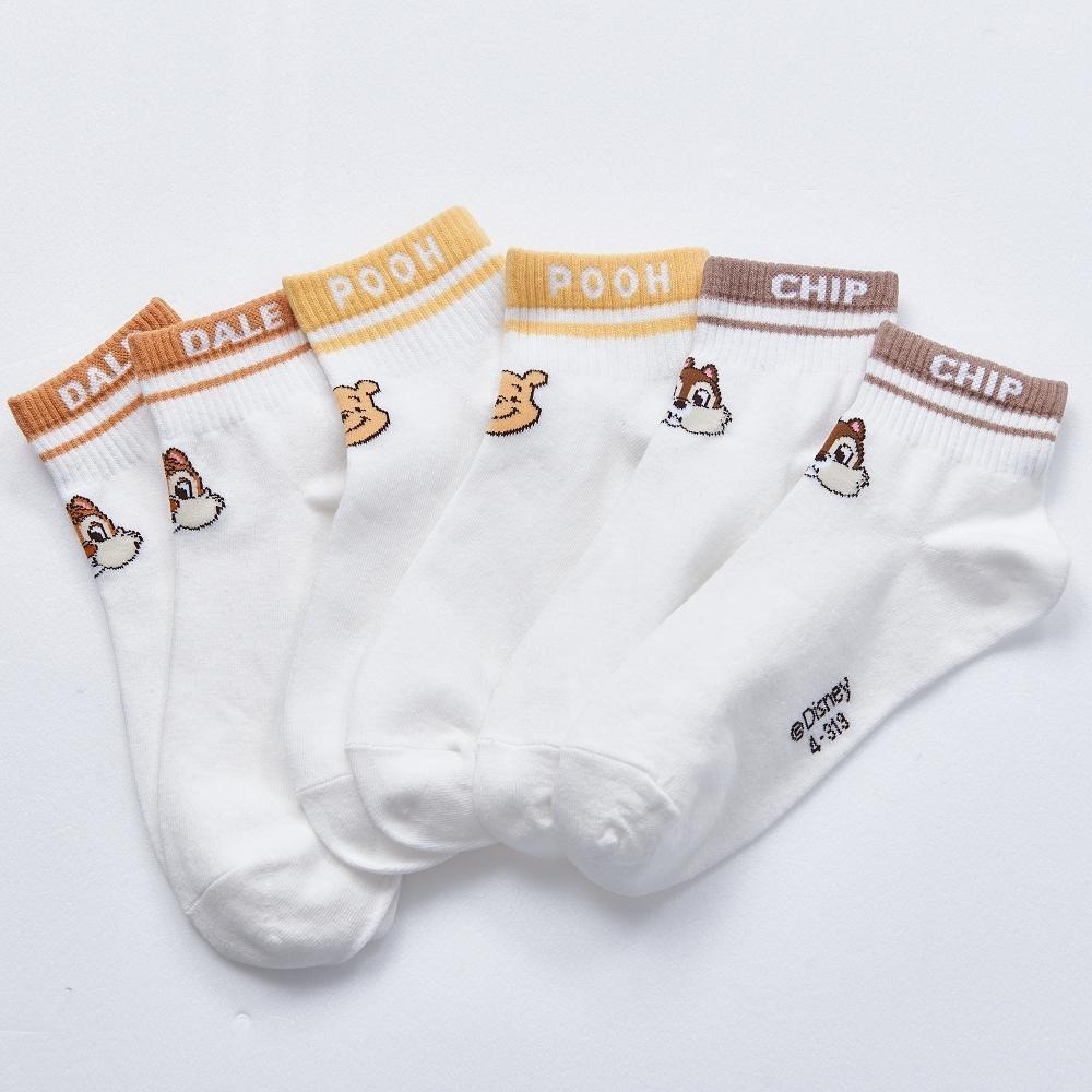 迪士尼 Disney系列船襪 奇奇蒂蒂 小熊維尼 踝襪 短襪 台灣製船襪 CD-A318 WP-A319【旺達棉品】-細節圖9
