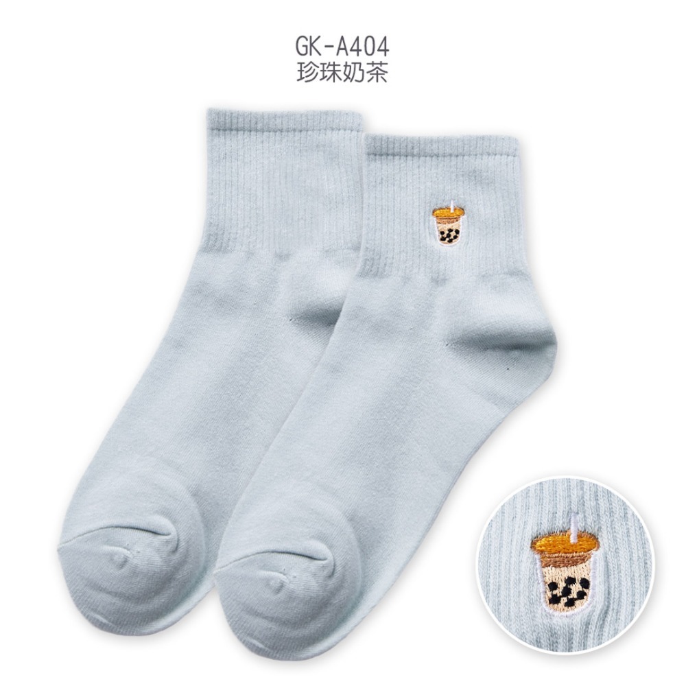 台灣製刺繡中統襪 藍白拖 餅乾 啤酒 電繡長襪 GK-A401~GK-A408【旺達棉品】-規格圖7