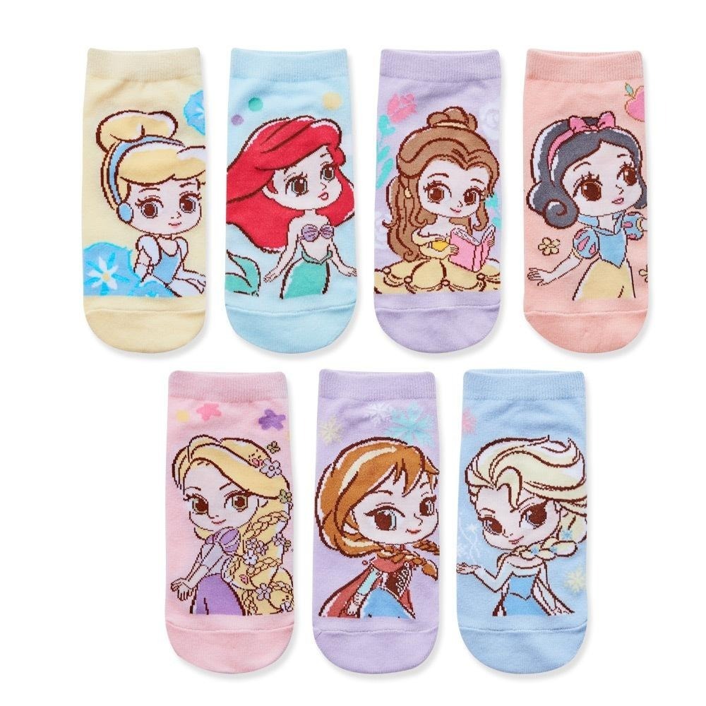 Disney 迪士尼公主童襪 冰雪奇緣艾莎童襪 小美人魚公主 貝兒 長髮公主 PR-A516.FZ-A522【旺達棉品】-細節圖2