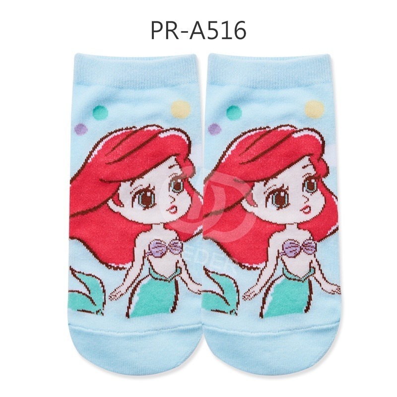 Disney 迪士尼公主童襪 冰雪奇緣艾莎童襪 小美人魚公主 貝兒 長髮公主 PR-A516.FZ-A522【旺達棉品】-規格圖9