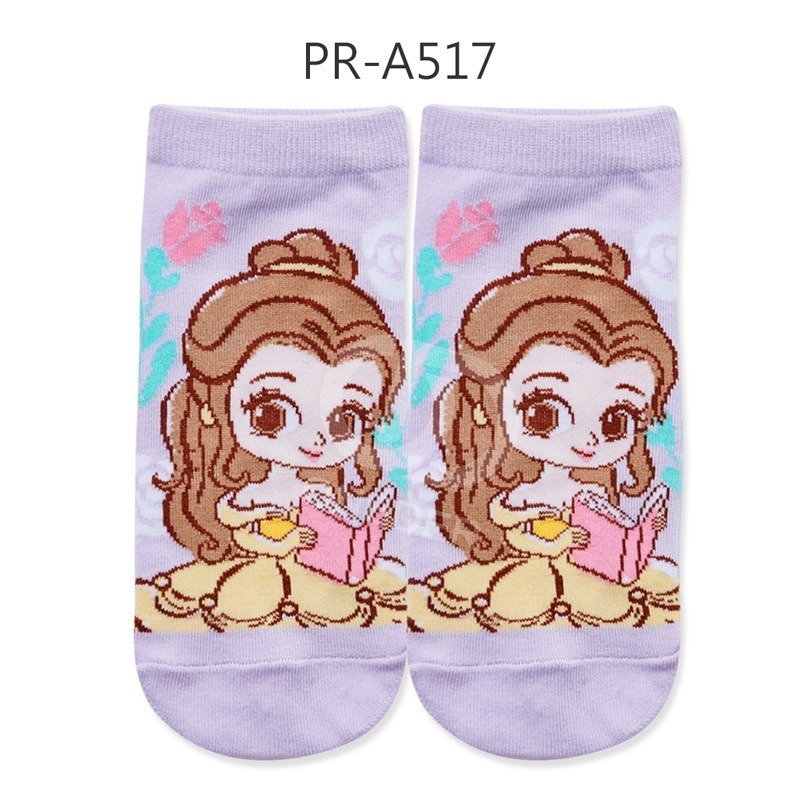 Disney 迪士尼公主童襪 冰雪奇緣艾莎童襪 小美人魚公主 貝兒 長髮公主 PR-A516.FZ-A522【旺達棉品】-規格圖9