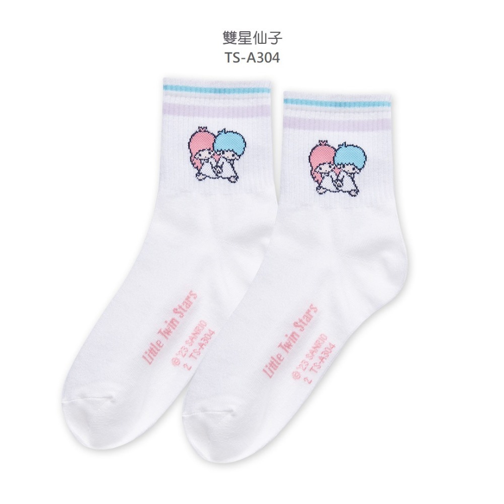Sanrio 三麗鷗 KITTY中統襪 雙子星 美樂蒂 布丁狗 女長襪 長襪 韓系長襪 白襪 XO-A304【旺達棉品】-規格圖10