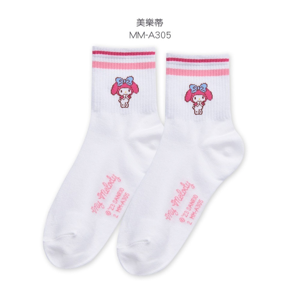 Sanrio 三麗鷗 KITTY中統襪 雙子星 美樂蒂 布丁狗 女長襪 長襪 韓系長襪 白襪 XO-A304【旺達棉品】-規格圖10