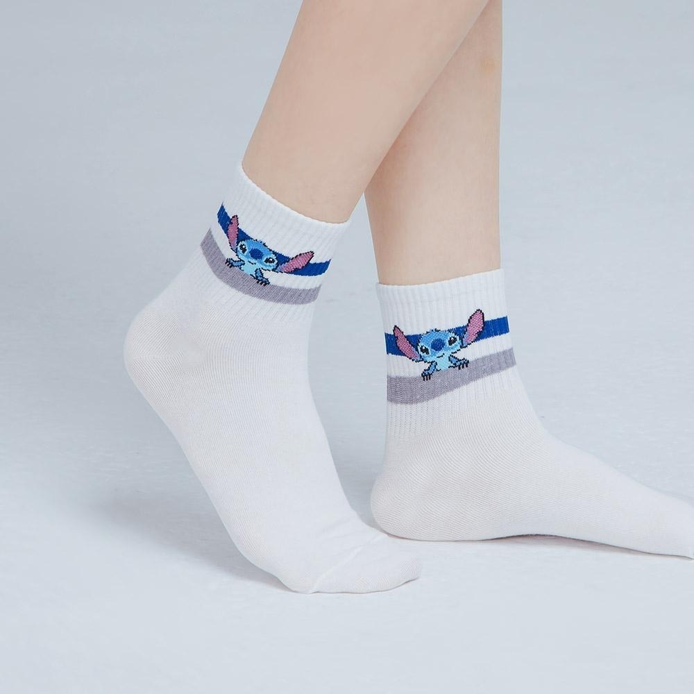 迪士尼 Disney小熊維尼 奇奇蒂蒂 長襪中統襪 迪士尼趴趴系列中筒襪 WP-A320 MN-A311 【旺達棉品】-細節圖4