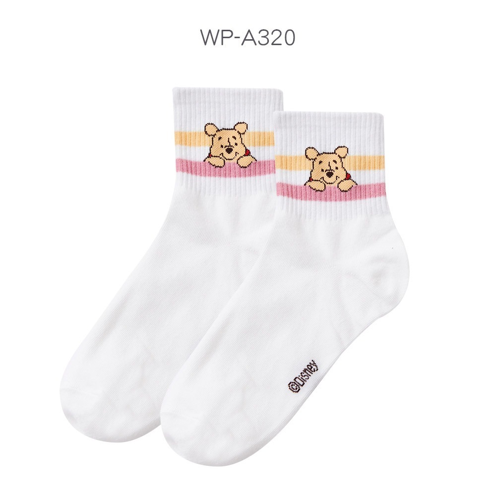 迪士尼 Disney小熊維尼 奇奇蒂蒂 長襪中統襪 迪士尼趴趴系列中筒襪 WP-A320 MN-A311 【旺達棉品】-規格圖7
