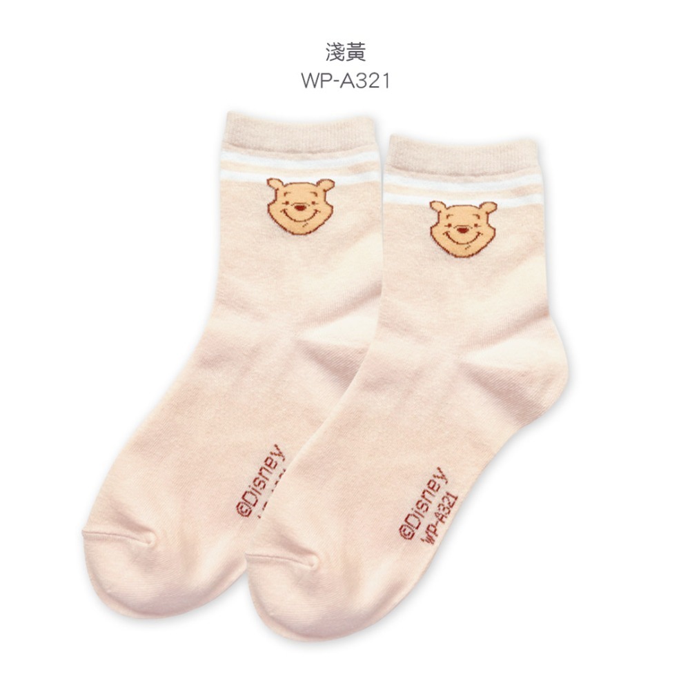 迪士尼 Disney 小熊維尼中筒襪 韓系長襪 女長襪 中長襪 WP-A321【旺達棉品】-規格圖9