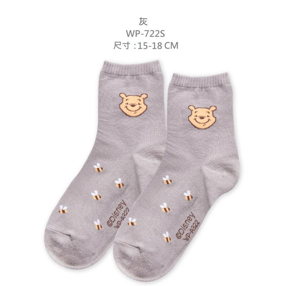 迪士尼 Disney 小熊維尼中筒襪 韓系長襪 女長襪 中長襪 WP-A321【旺達棉品】-規格圖9