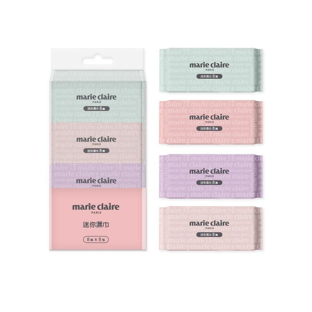 美麗佳人 迷你濕巾 小包濕巾 純水濕巾 無酒精 (8抽*8包) MC-DR08 【旺達棉品】-細節圖2