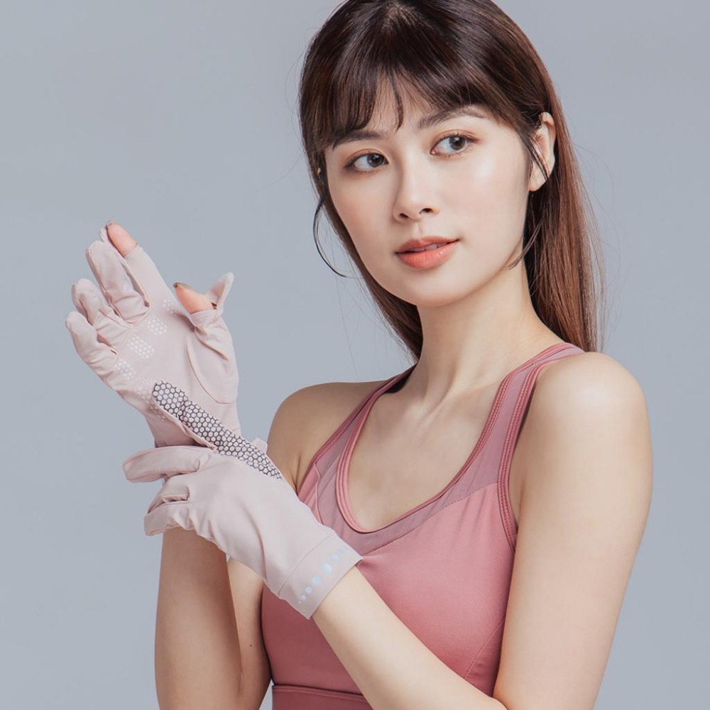 冰絲掀蓋手套 夏季防曬手套 防紫外線輕薄手套 止滑手套 遮陽機車手套 拇指掀蓋OD-HW106【旺達棉品棉品】-細節圖5