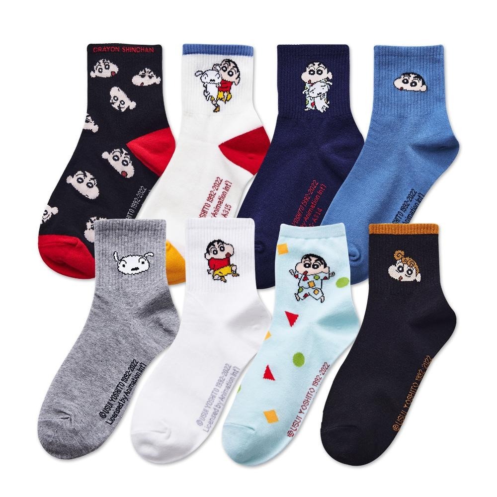 蠟筆小新長襪 小白 小葵中統襪 台灣製長襪 百搭韓系襪 長襪SC-A309~SC-A316【旺達棉品】-細節圖2