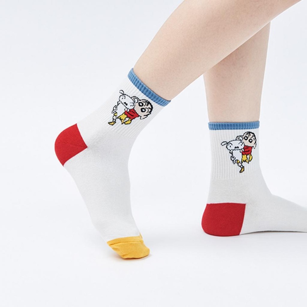 蠟筆小新長襪 小白 小葵中統襪 台灣製長襪 百搭韓系襪 長襪SC-A309~SC-A316【旺達棉品】-細節圖4