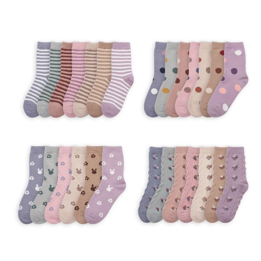 保暖毛襪 羊羔絨長襪 加絨女襪 女長襪 冬季襪子 保暖襪 AN-B3022N 【旺達棉品】-細節圖2