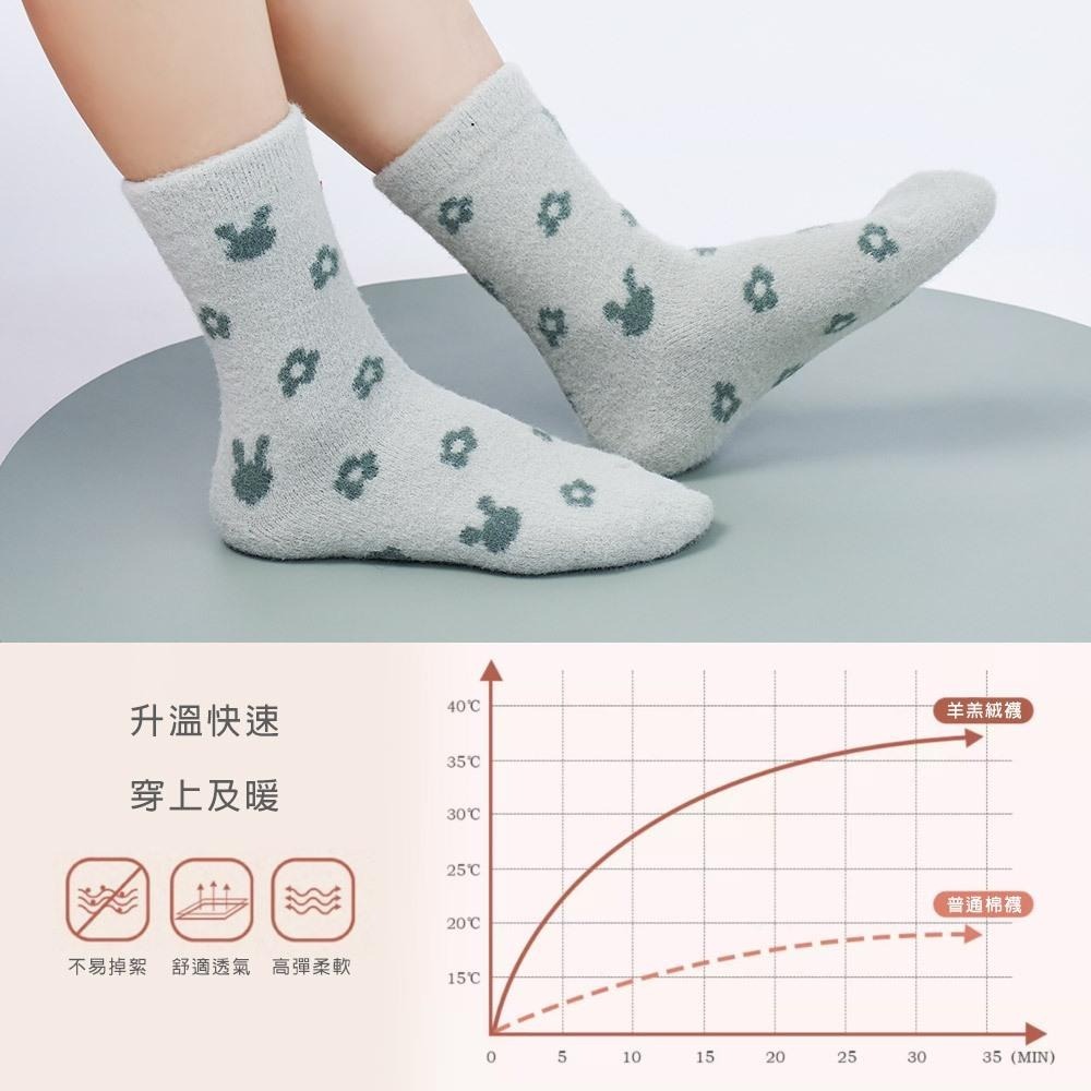 保暖毛襪 羊羔絨長襪 加絨女襪 女長襪 冬季襪子 保暖襪 AN-B3022N 【旺達棉品】-細節圖4