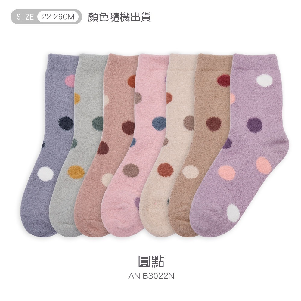 保暖毛襪 羊羔絨長襪 加絨女襪 女長襪 冬季襪子 保暖襪 AN-B3022N 【旺達棉品】-規格圖7